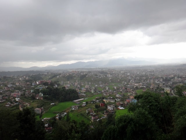 View getting closer- A Rainy Hike to Kopan Monastery