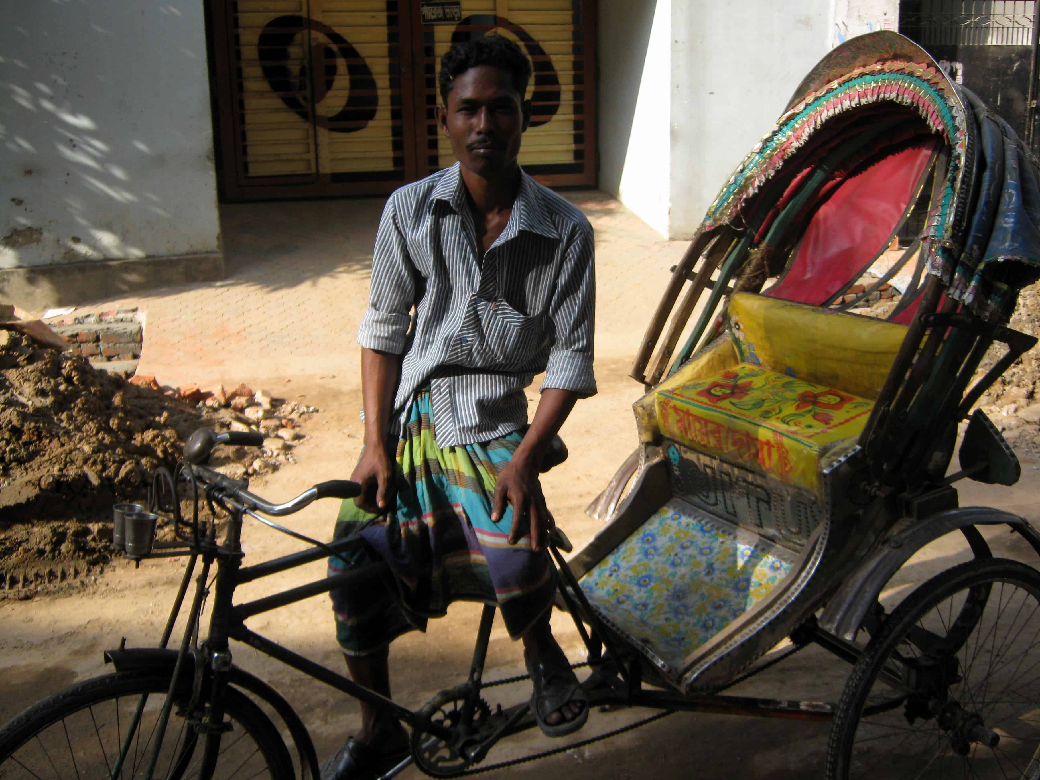 Rickshaw driver in Dhaka