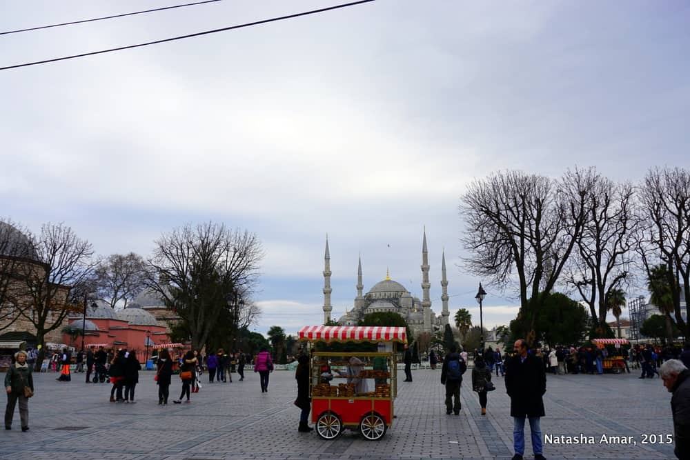 Looking at the Blue Mosque from the Aya Sofya
