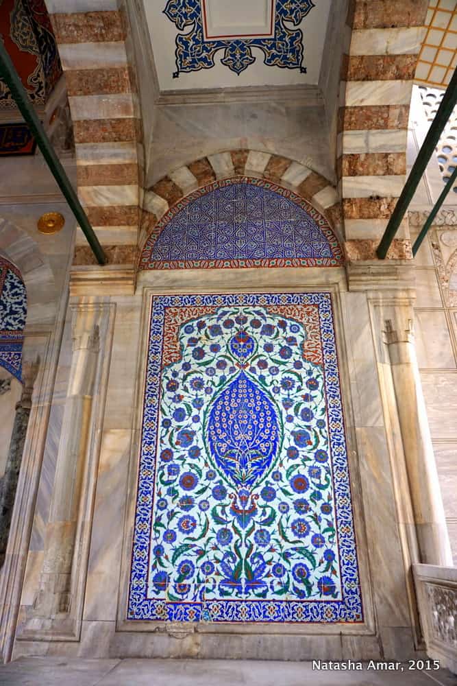 Tile at the entrance of the Sultan tombs- aya sofya istanbul