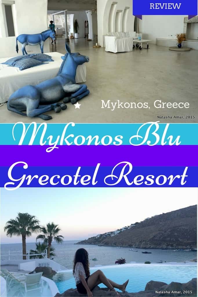 My review of Mykonos Blu Grecotel Exclusive Resort, a luxurious all-white property located on the glamorous Psarou beach in Mykonos, Greece.