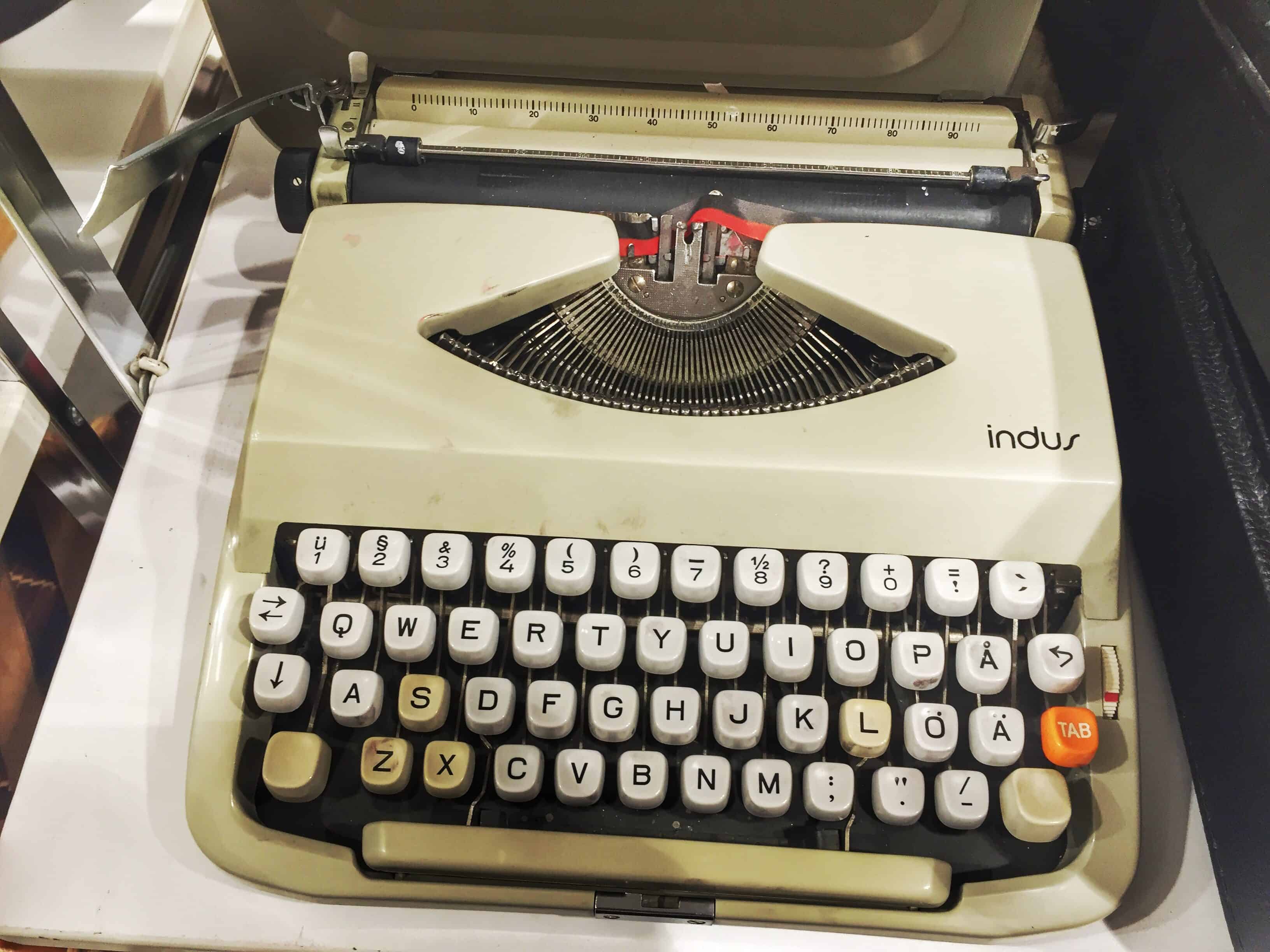 Typewriter in a second-hand store in Stockholm