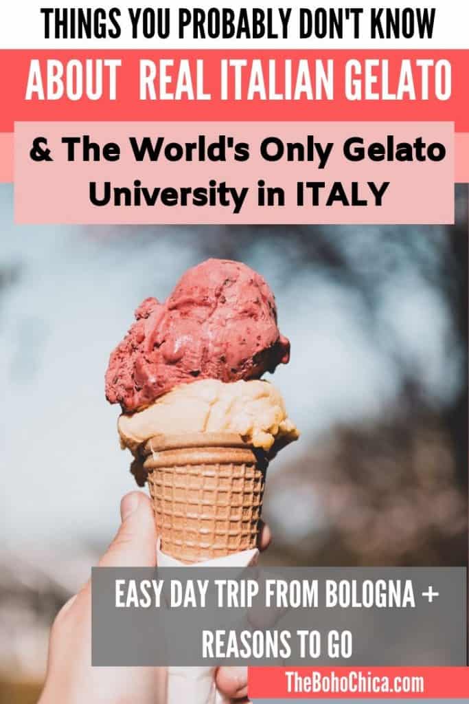 Italy for foodies: What it's like to visit the world's only University of Gelato in Italy plus things you did not know about real gelato. #Italy #gelato #Italytravel