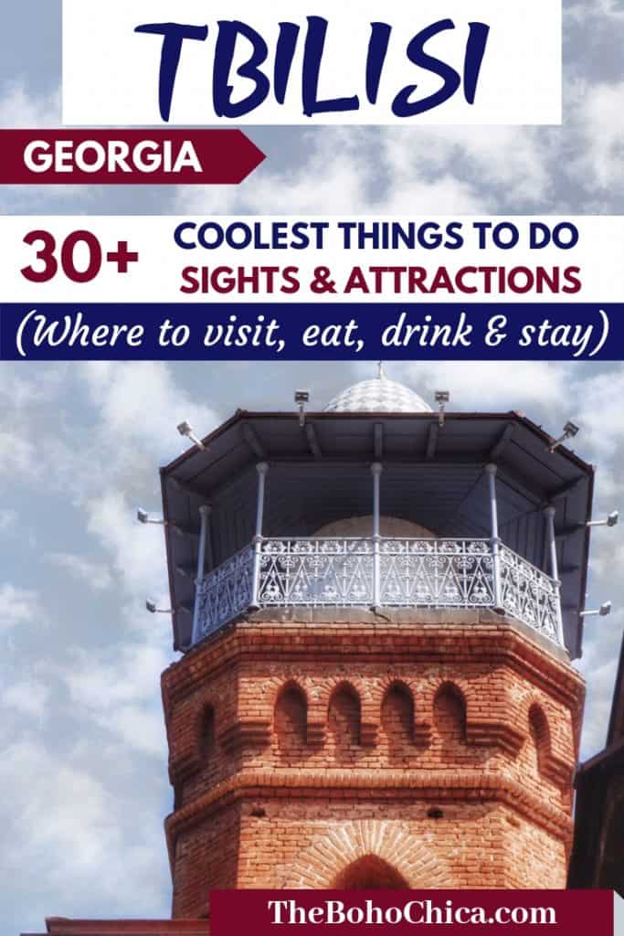 Your ultimate guide to traveling to Tbilisi, Georgia plus the best things to do and coolest places to visit in Tbilisi. I've added lots of practical tips and recommendations on where to stay, where to eat and drink, nightlife, shopping, sightseeing and attractions, plus info on visa, SIM card etc to help you plan your trip to Tbilisi, Georgia. #Tbilisi #Georgia 