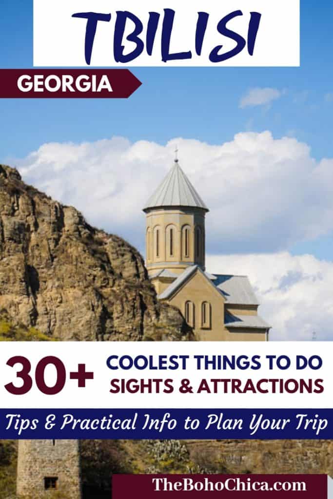 Your ultimate guide to traveling to Tbilisi, Georgia plus the best things to do and coolest places to visit in Tbilisi. I've added lots of practical tips and recommendations on where to stay, where to eat and drink, nightlife, shopping, sightseeing and attractions, plus info on visa, SIM card etc to help you plan your trip to Tbilisi, Georgia. #Tbilisi #Georgia 