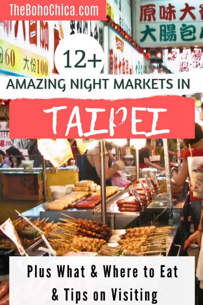 Best Taipei Night Markets- Taste Taipei's best local food at Michelin-recommended food stalls and buy local crafts, souvenirs and fashion at cheap prices at the best night markets in Taipei. Taipei Night Markets| Night Markets in Taipei| Street food at Taipei Night Markets #Taipei #timeforTaiwan #Taipeitravel #nightmarkets #markets #streetfood